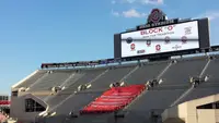 Block O student section during pregame introductions at Ohio Stadium